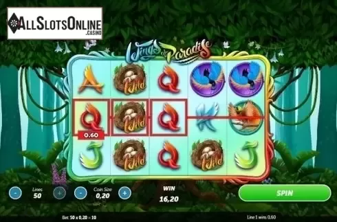 Win Screen 4. Wings of Paradise from Gamesys