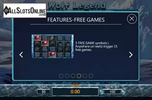 Paytable 4. Wolf Legend from Dragoon Soft