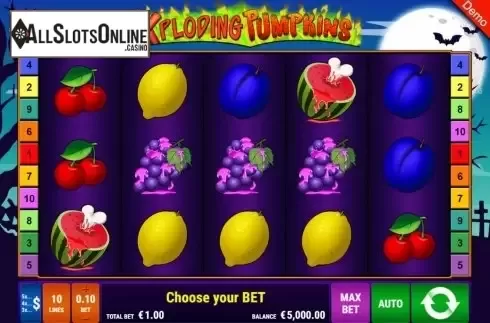 Reel Screen. Xploding Pumpkins from Gamomat