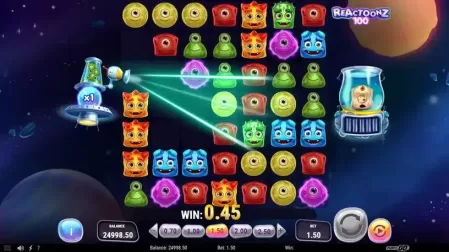 Reactoonz 100 slot screenshot 2