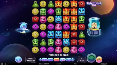 Reactoonz 100 slot screenshot 1