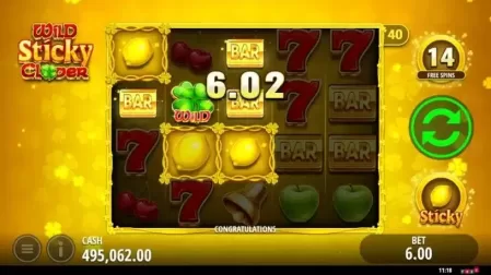 Wild Sticky Clover slot screenshot 2