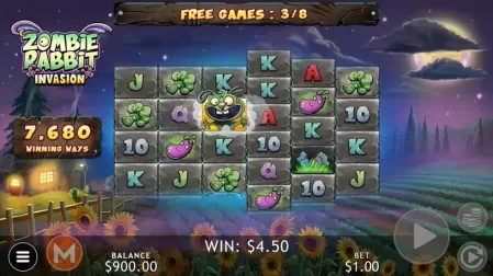 Zombie Rabbit Invasion slot screenshot 5