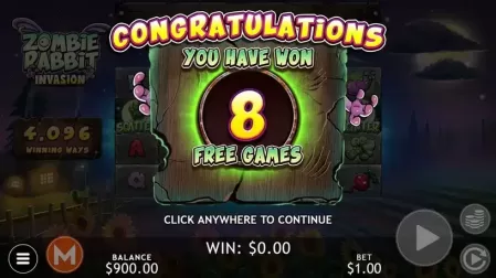 Zombie Rabbit Invasion slot screenshot 3