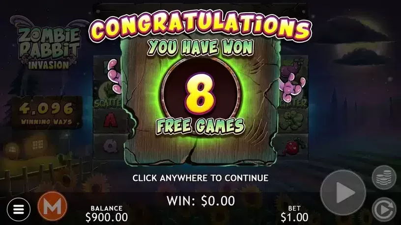 Zombie Rabbit Invasion slot screenshot 3