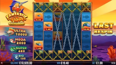 4 Fantastic Fish Gigablox slot screenshot 4