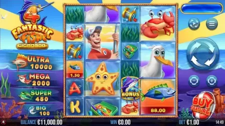 4 Fantastic Fish Gigablox slot screenshot 1