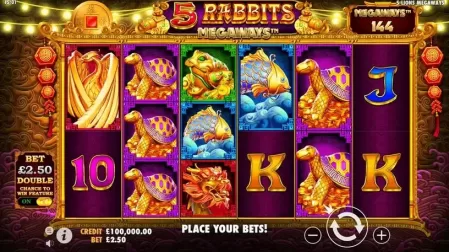5 Rabbits Megaways slot screenshot 1