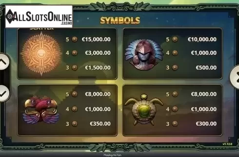 Paytable 3. 5 Ages of Gold from GECO Gaming