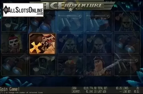 Free spins. Ace Adventure HD from World Match
