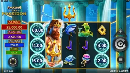 Amazing Link Poseidon slot screenshot 1