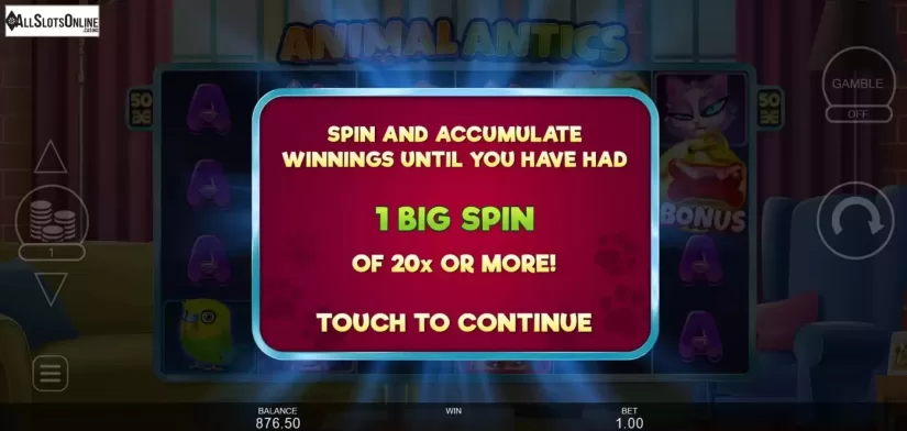 Free Spins Win Screen 3
