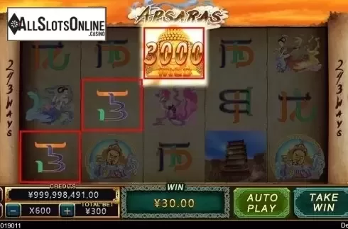 Win Screen. Apsaras from CQ9Gaming