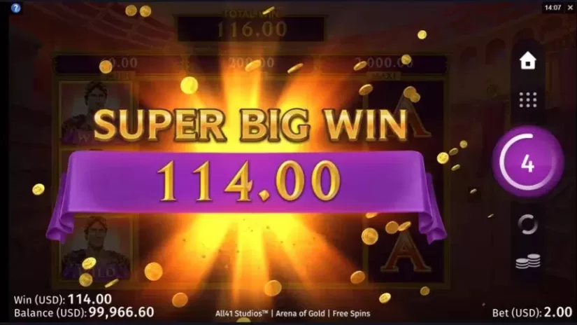 Arena of Gold slot screenshot 5