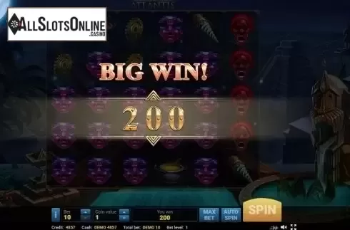 Win Presentation screen. Atlantis (Evoplay) from Evoplay Entertainment