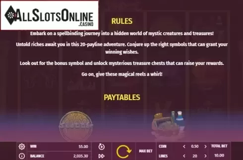 Game rules. Belly Dance from We Are Casino