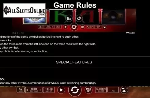 Game Rules. Black Hawk from Wazdan