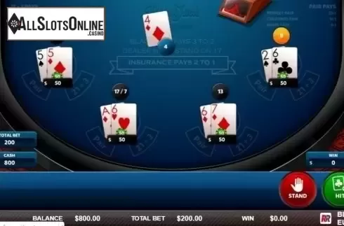 Game Screen 2. Blackjack European (Red Rake) from Red Rake