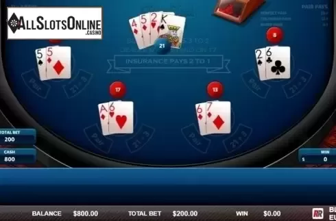 Game Screen 3. Blackjack European (Red Rake) from Red Rake
