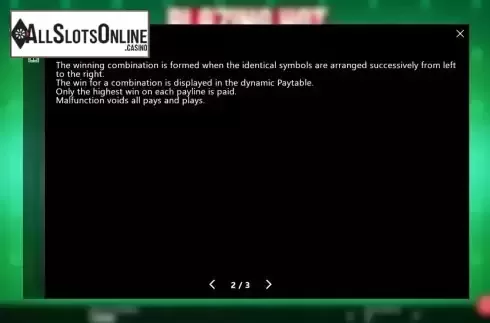 Pay Table Rules screen