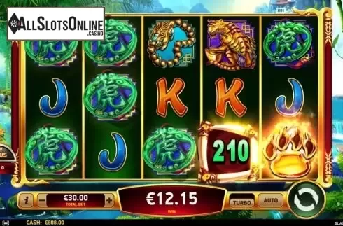 Win Screen. Blazing Tiger from Ruby Play