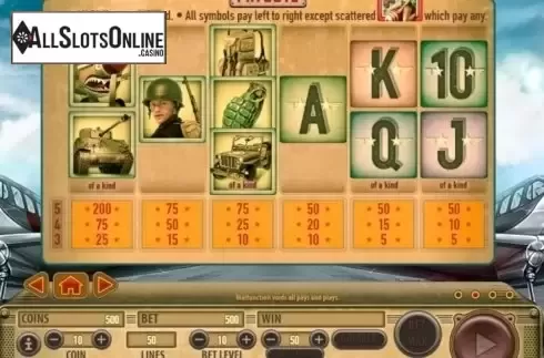 Paytable 2. Bombs Away from Habanero