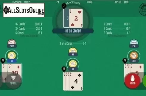 Reel screen. Buster Blackjack (Felt Gaming) from Felt