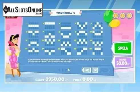 Paytable 2. Cash & Carry: Shopping Spree from PAF