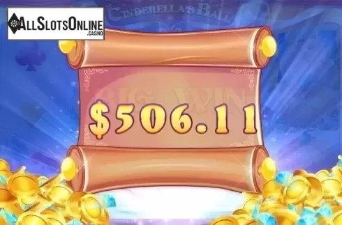 Big win screen. Cinderella's Ball from Red Tiger