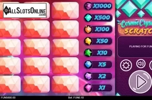 Game Screen 1. Cosmic Crystals Scratch from IronDog