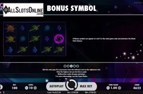 Paytable 3. Cosmic Eclipse from NetEnt
