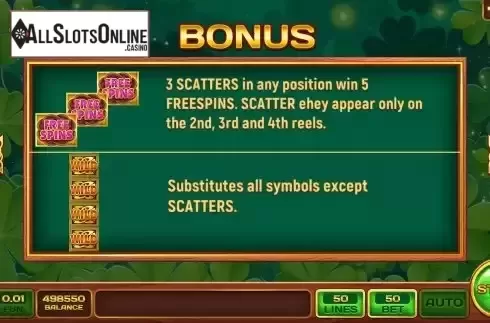 Game Feature screen
