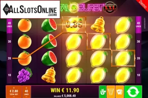 Win Screen 1. Crystal Burst XXL from Gamomat