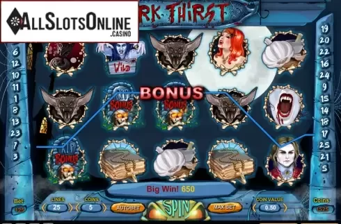 Screen7. Dark Thirst from 1X2gaming