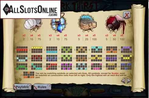 Screen2. Dark Thirst from 1X2gaming