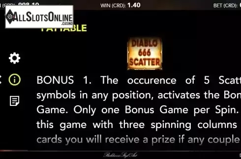 Bonus game screen