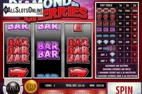 Screen4. Diamond Cherries from Rival Gaming