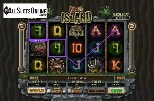 Win Screen. Dino Island from RTG