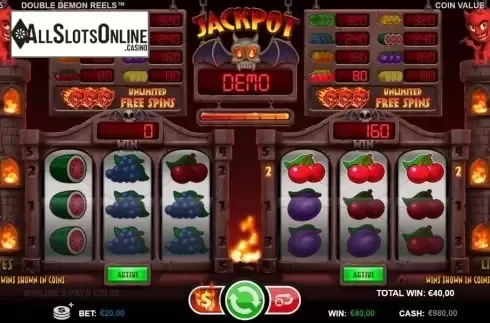 Win Screen. Double Demon Reels from Betsson Group