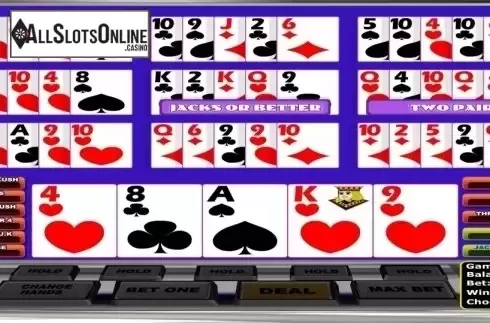 Game Screen. Double Jackpot Poker MH (Betsoft) from Betsoft