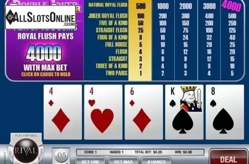 Game Screen. Double Joker (Rival Gaming) from Rival Gaming