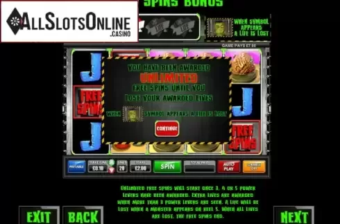 Screen9. Dr Frantic and the Monster Spins from Games Warehouse
