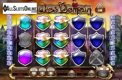 Free Spins Win Screen. Duke's Domain from Genii
