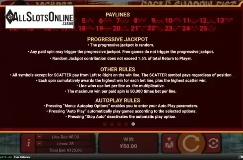 Lines. Eagle Shadow Fist from RTG