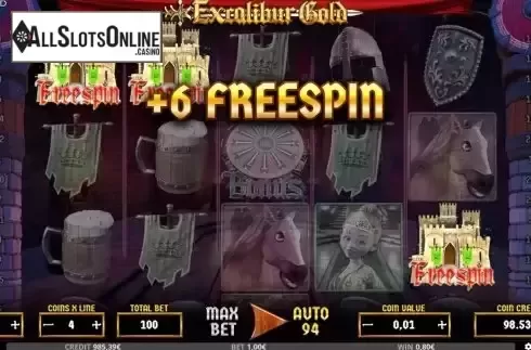 Free Spins screen
