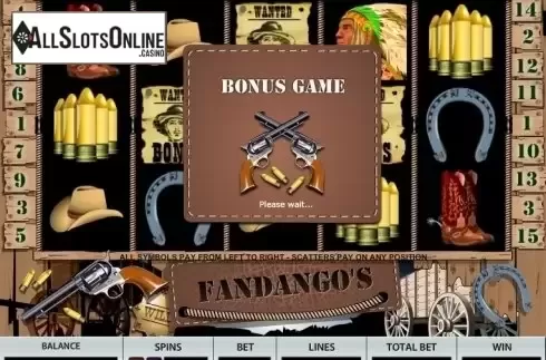 Bonus Game screen 1. Fandango's from Pragmatic Play