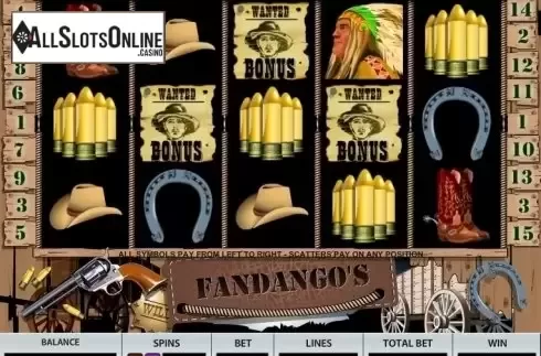 Scatter screen. Fandango's from Pragmatic Play