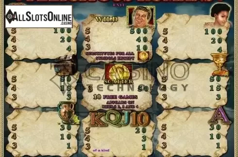 Screen4. Felicitous Romans from Casino Technology