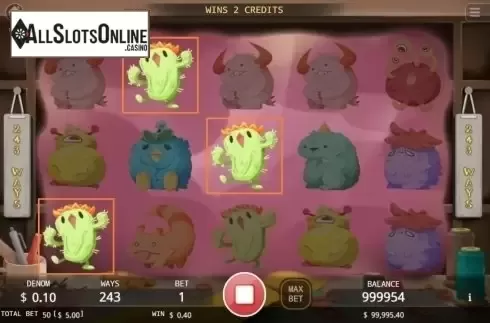 Win Screen. Fluffy Buddy from KA Gaming