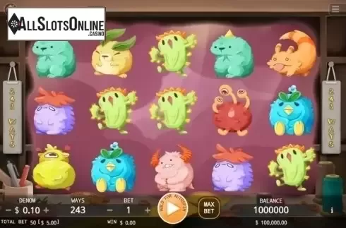 Reel Screen. Fluffy Buddy from KA Gaming